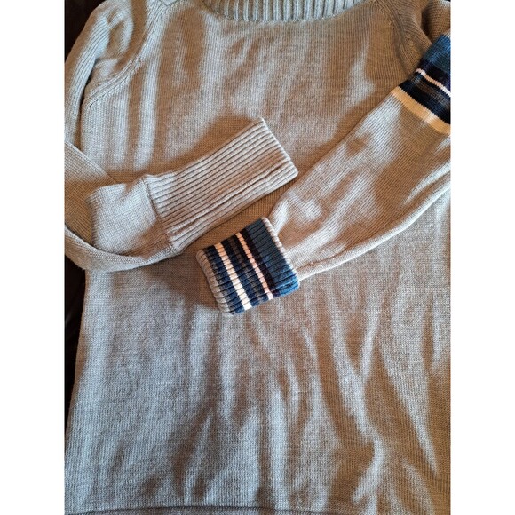 Smartwool Isto Sport Heather Grey with Blue Accent Mock Neck Sweater Size Large - Picture 5 of 13